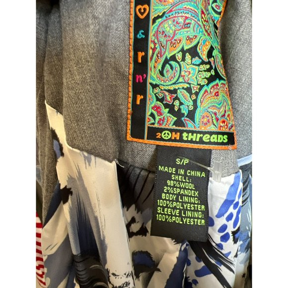 2OH Threads Long Wool Military Jacket Size Small Retail $379 - Picture 11 of 11